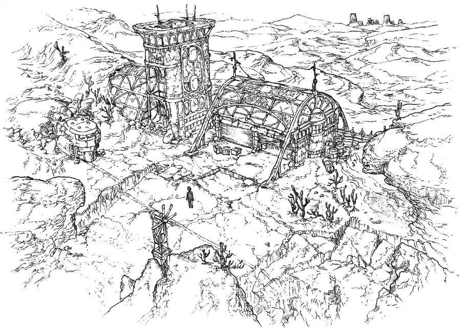 Environment Sketch from Arc the Lad: Twilight of the Spirits