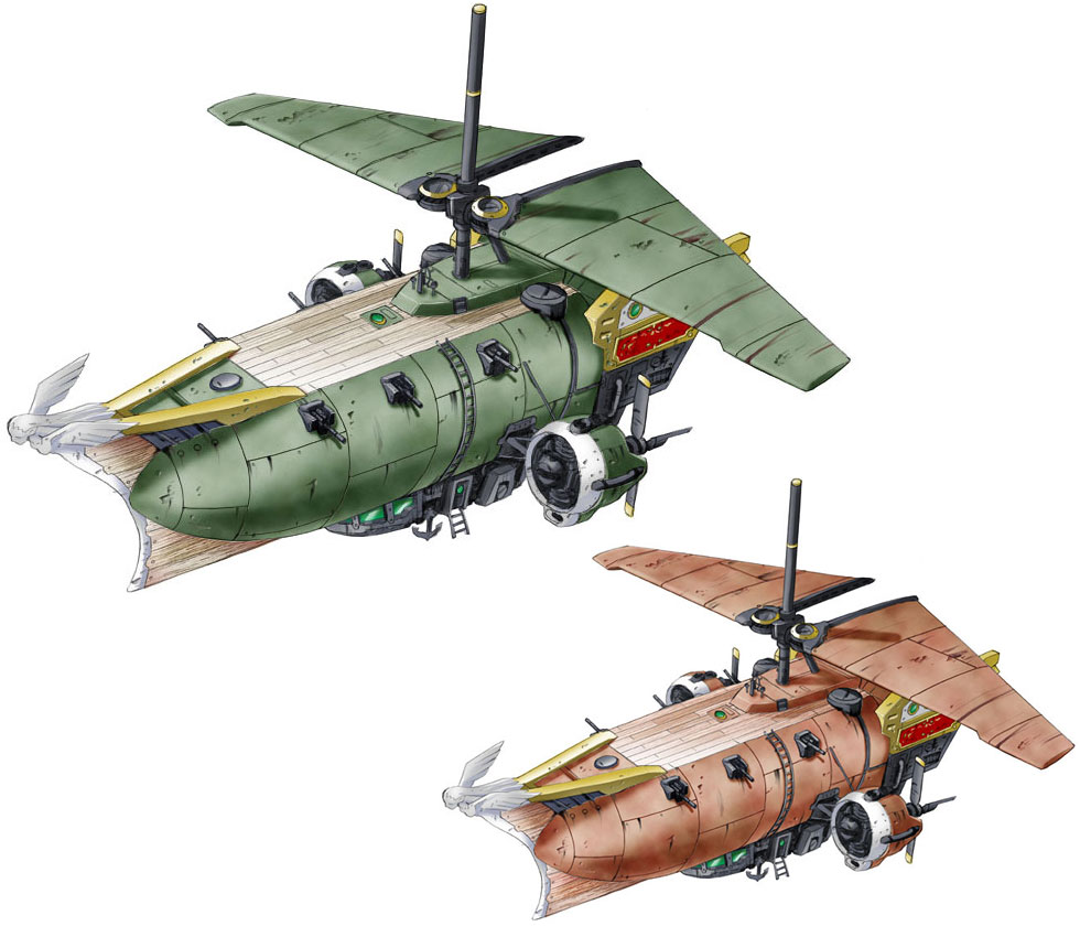 Ship Design Art from Arc the Lad: Twilight of the Spirits