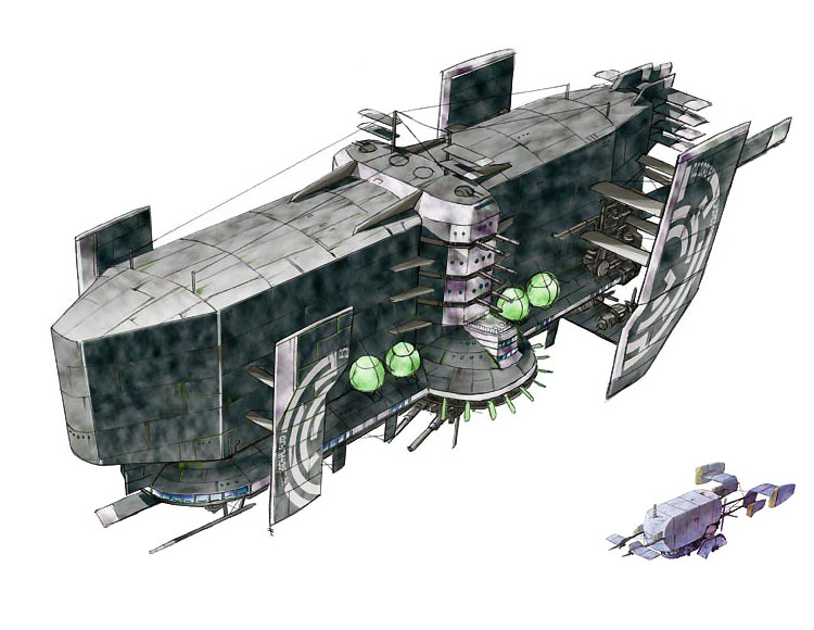 Ship Design Art from Arc the Lad: Twilight of the Spirits