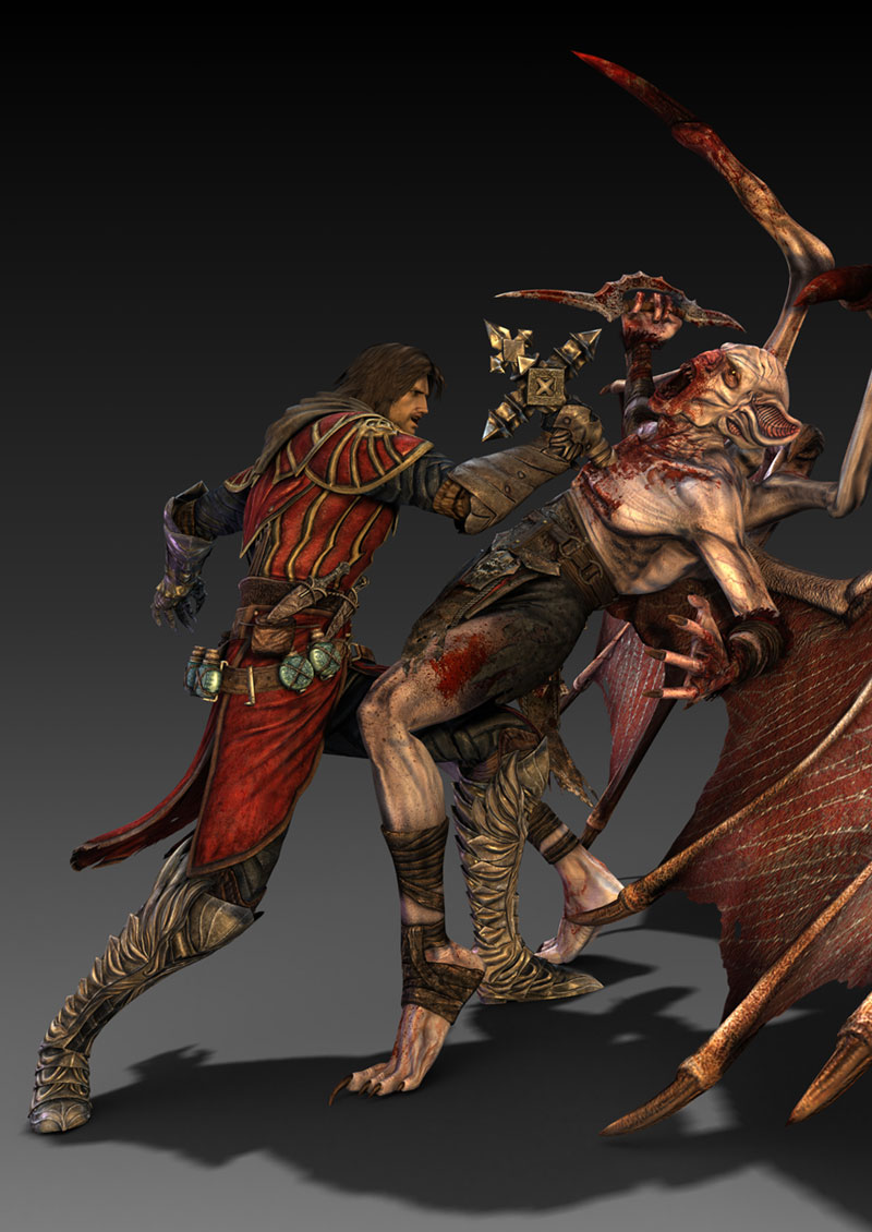 Gabriel vs Vampire Art from Castlevania: Lords of Shadow