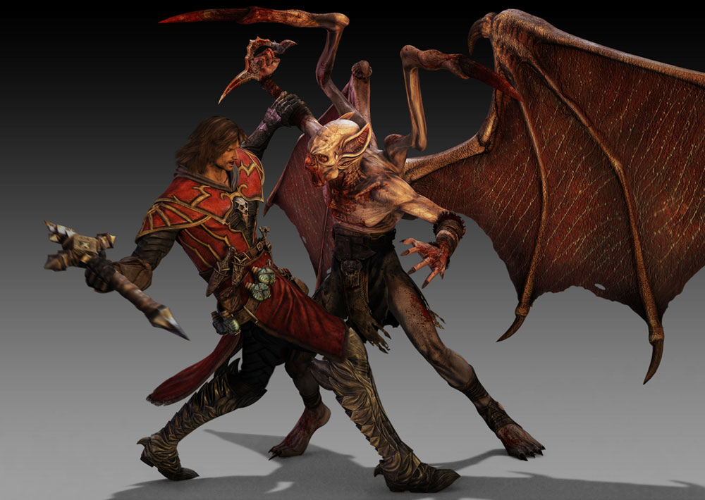 Gabriel vs Vampire Art from Castlevania: Lords of Shadow