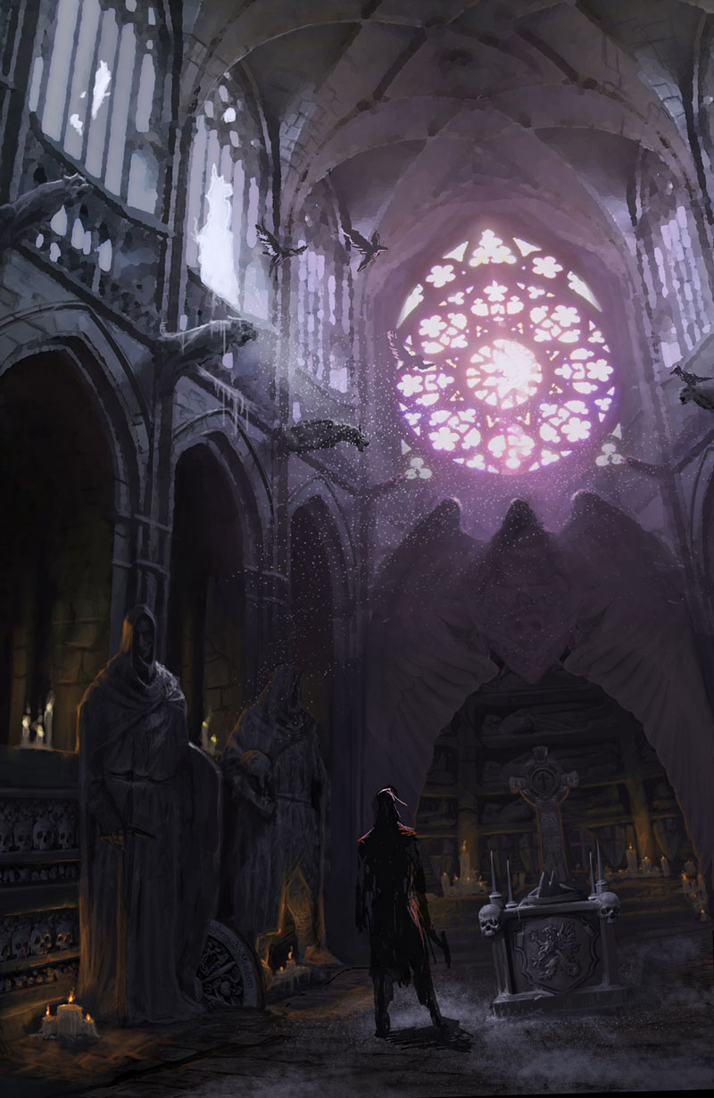 Graveyard Mausoleum Art from Castlevania: Lords of Shadow