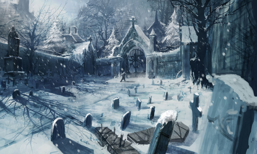 Wygol Cemetary Art from Castlevania: Lords of Shadow