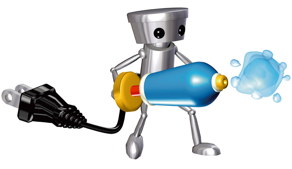 Chibi-Robo & Squirter Art from Chibi-Robo!: Park Patrol