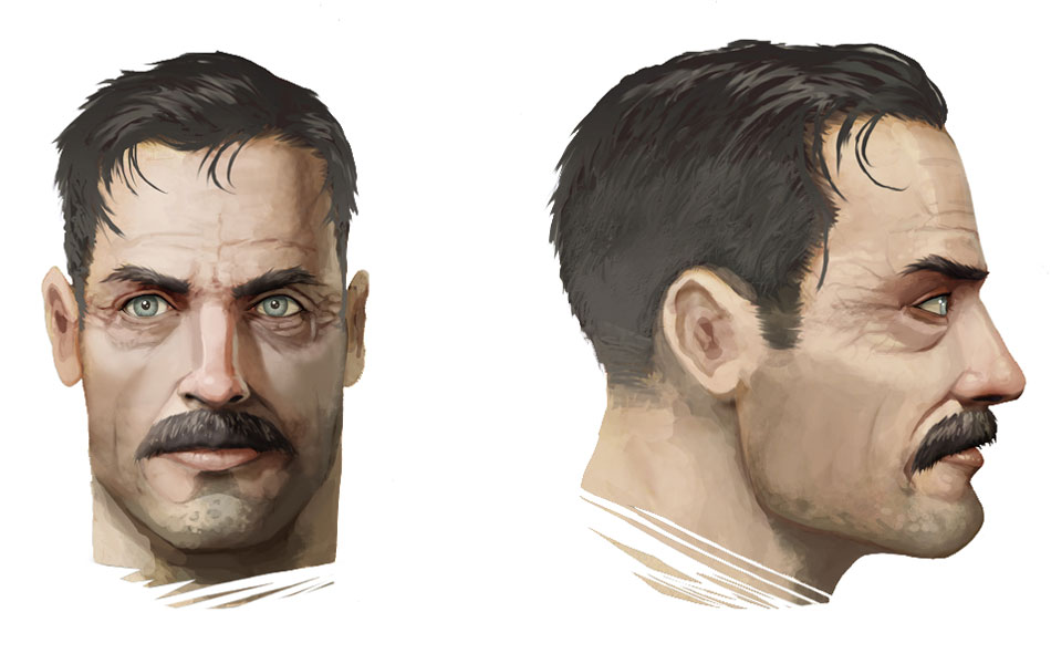 Frank Slate - Head Art from Dead to Rights: Retribution