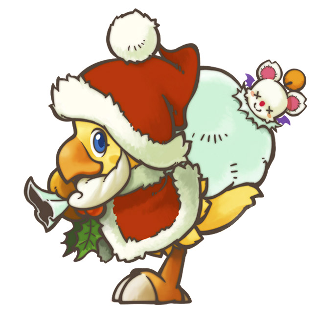 Chocobo Santa Art from Final Fantasy Fables: Chocobo's Dungeon