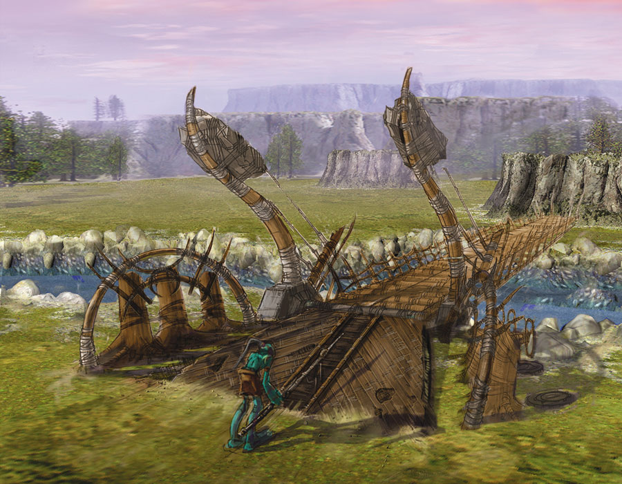 Bridge Design Art from Oddworld: Munch's Oddysee