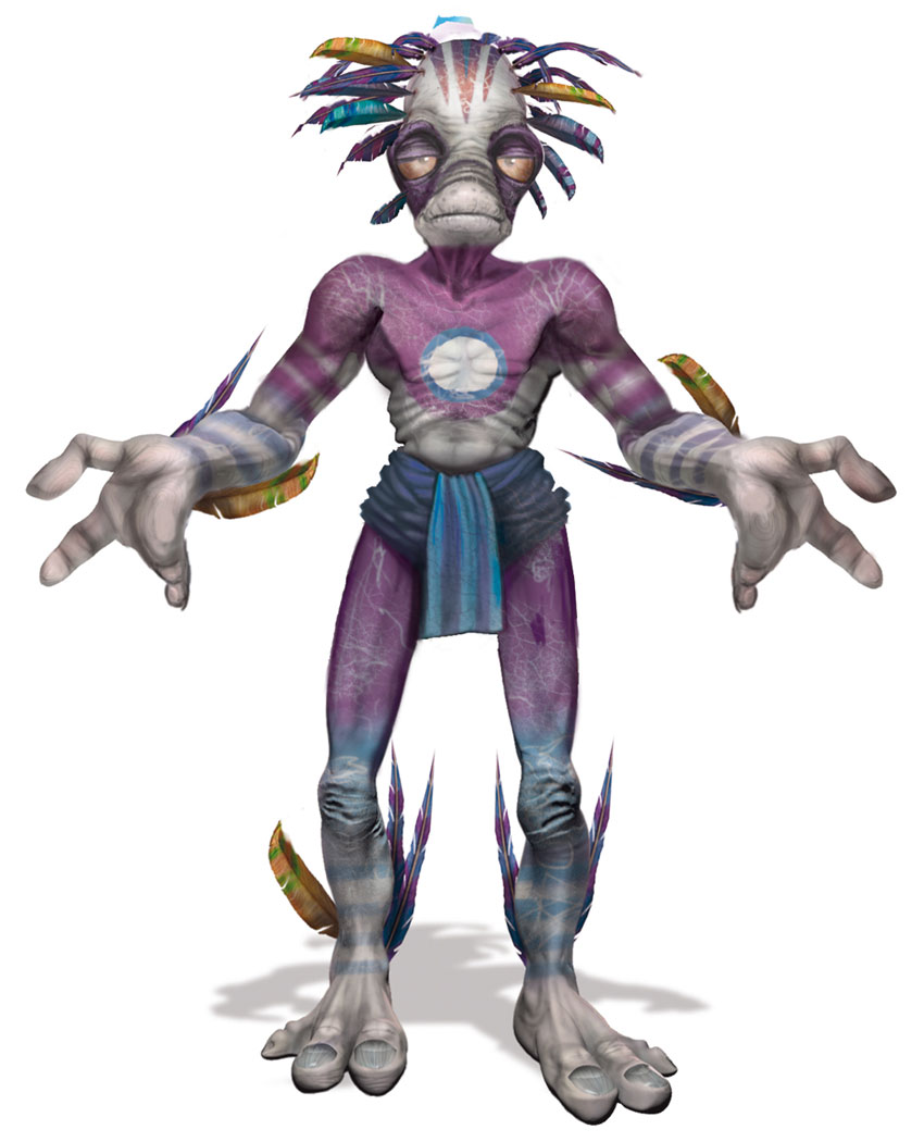 Mudokon Shaman Art from Oddworld: Munch's Oddysee