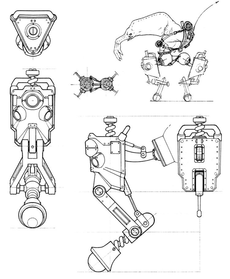 Robotics Concept Art from Oddworld: Munch's Oddysee