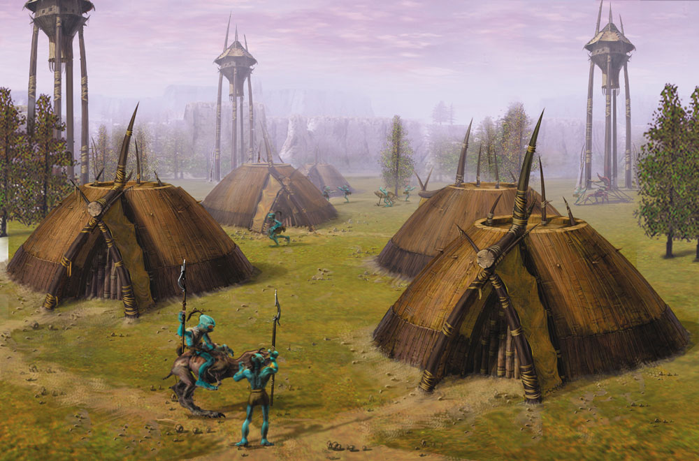 Village Art from Oddworld: Munch's Oddysee