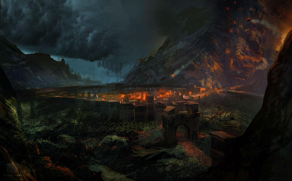 City Landscape Artwork from The Witcher 2: Assassins of Kings