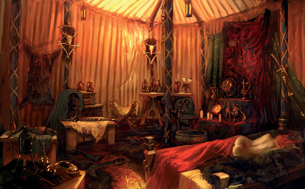 Tent Interior Art from The Witcher 2: Assassins of Kings