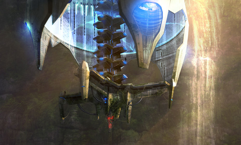 Bell Tower Base Art from Dark Void