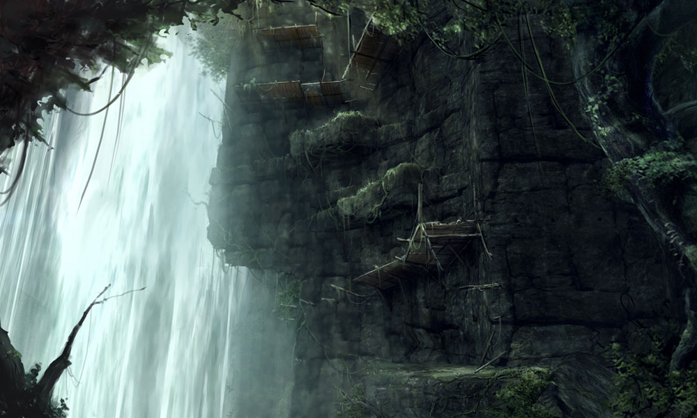 Crash Site Bamboo Ledge Art from Dark Void