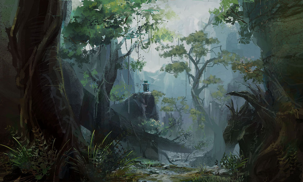 Crash Site Forest Art from Dark Void