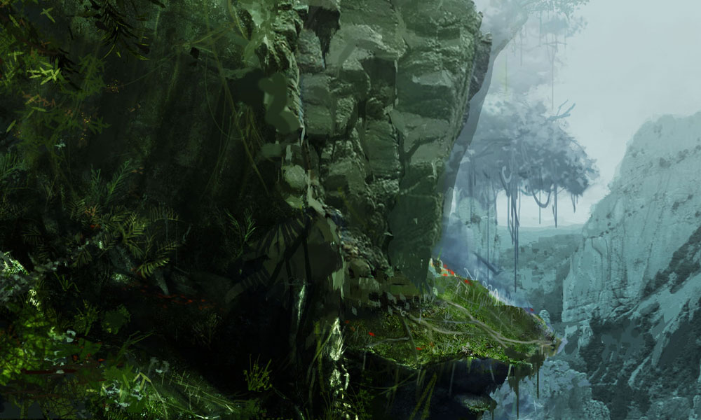 Crash Site Ledge Art from Dark Void