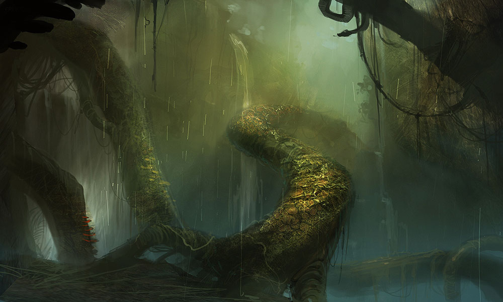 Crash Site Log Art from Dark Void