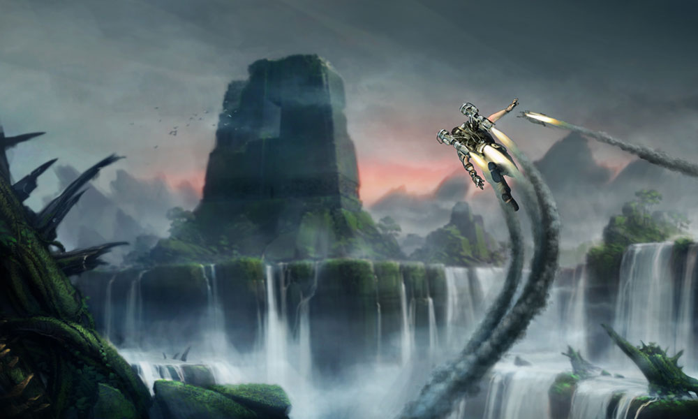 Jetpack Flight Art from Dark Void