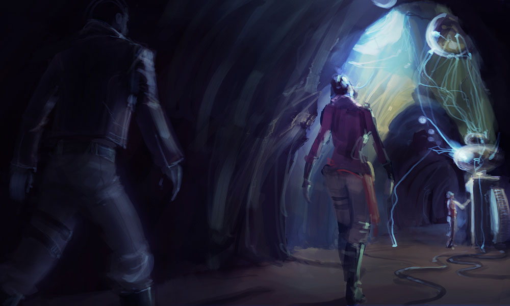 Spare Parts - Tesla Lab Opening Art from Dark Void