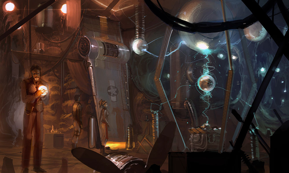 Spare Parts - Tesla Lab Art from Dark Void