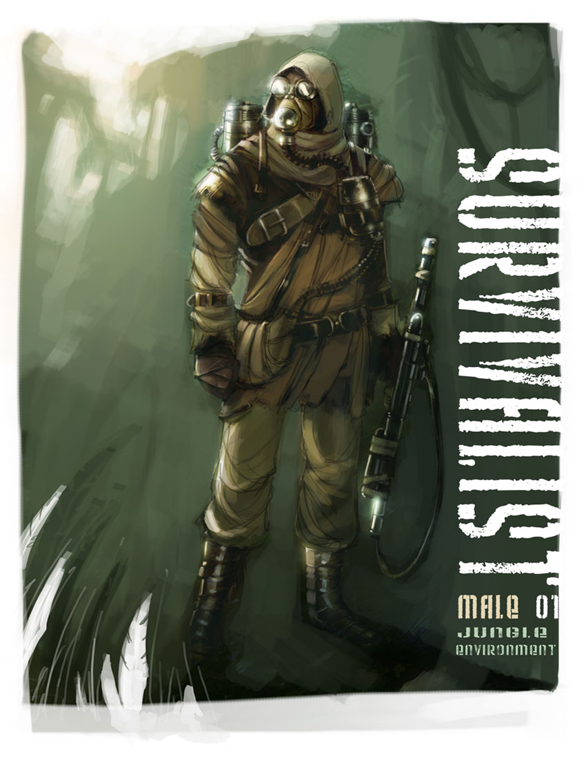 Survivalist Male Art from Dark Void