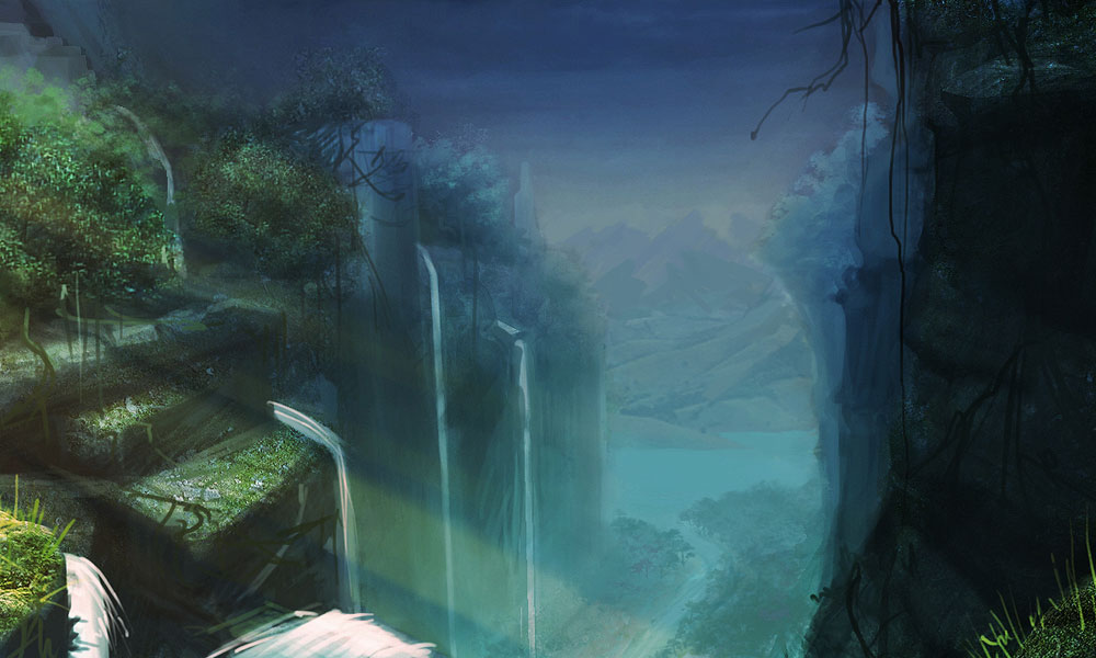 Village Reveal Art from Dark Void