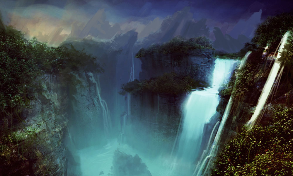 Village Reveal Art from Dark Void