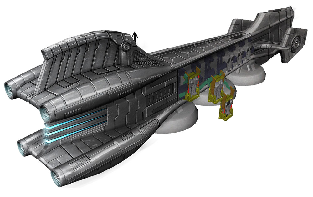 Watcher Dropship Art from Dark Void