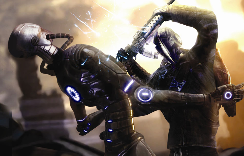 Watcher Fight Art from Dark Void