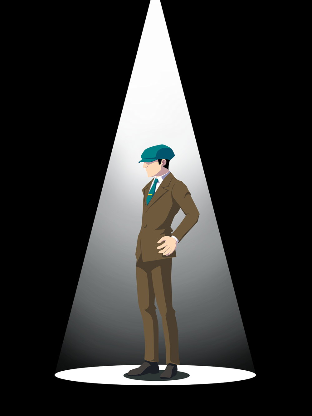 Detective Rindge - Spotlight Art from Ghost Trick: Phantom Detective