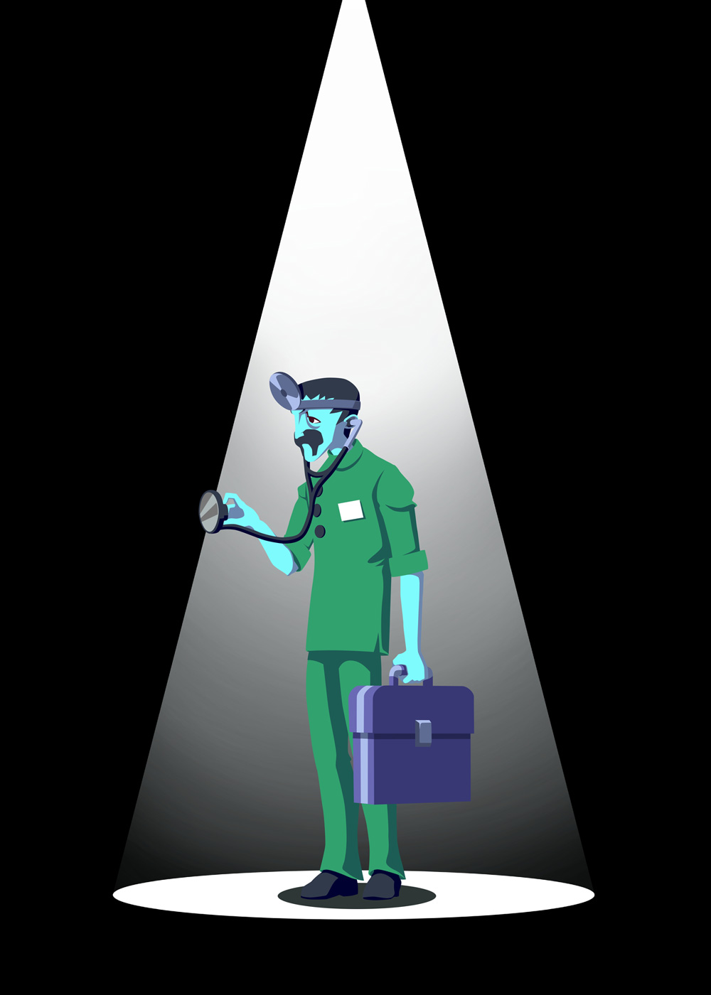 Medical Examiner - Spotlight Art from Ghost Trick: Phantom Detective