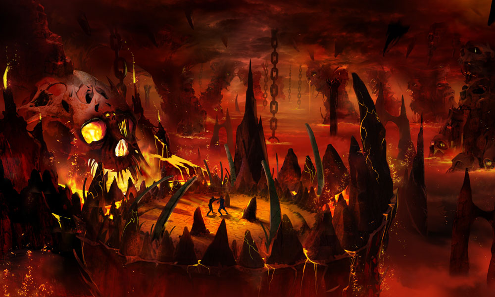 Hell Art from Mortal Kombat vs. DC Universe