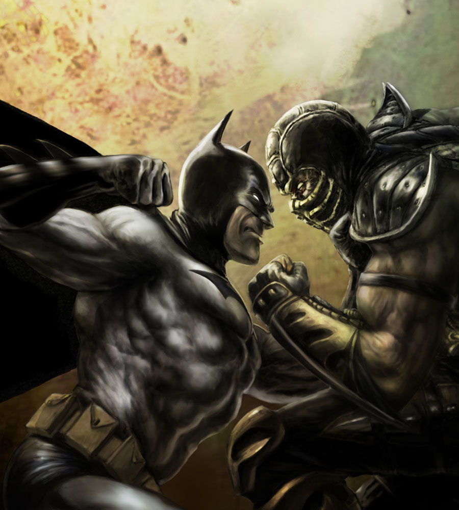 Batman vs Scorpion Art from Mortal Kombat vs. DC Universe