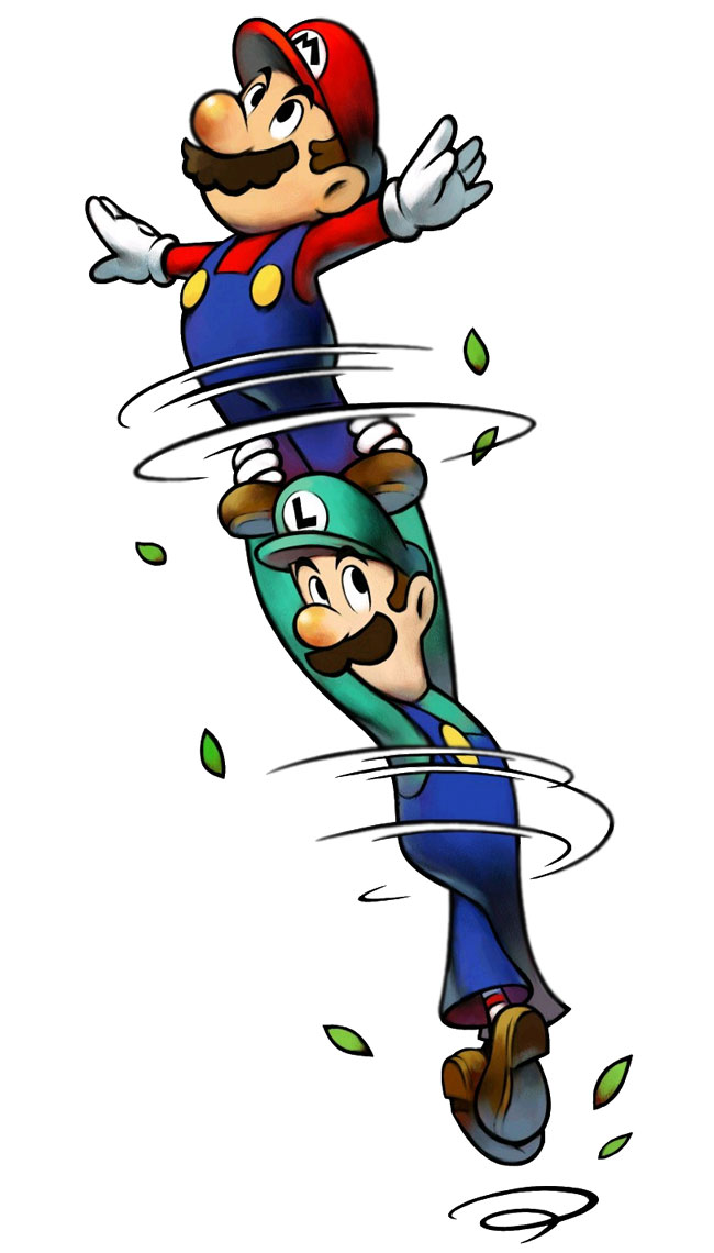 Spin Jump Art from Mario & Luigi: Superstar Saga