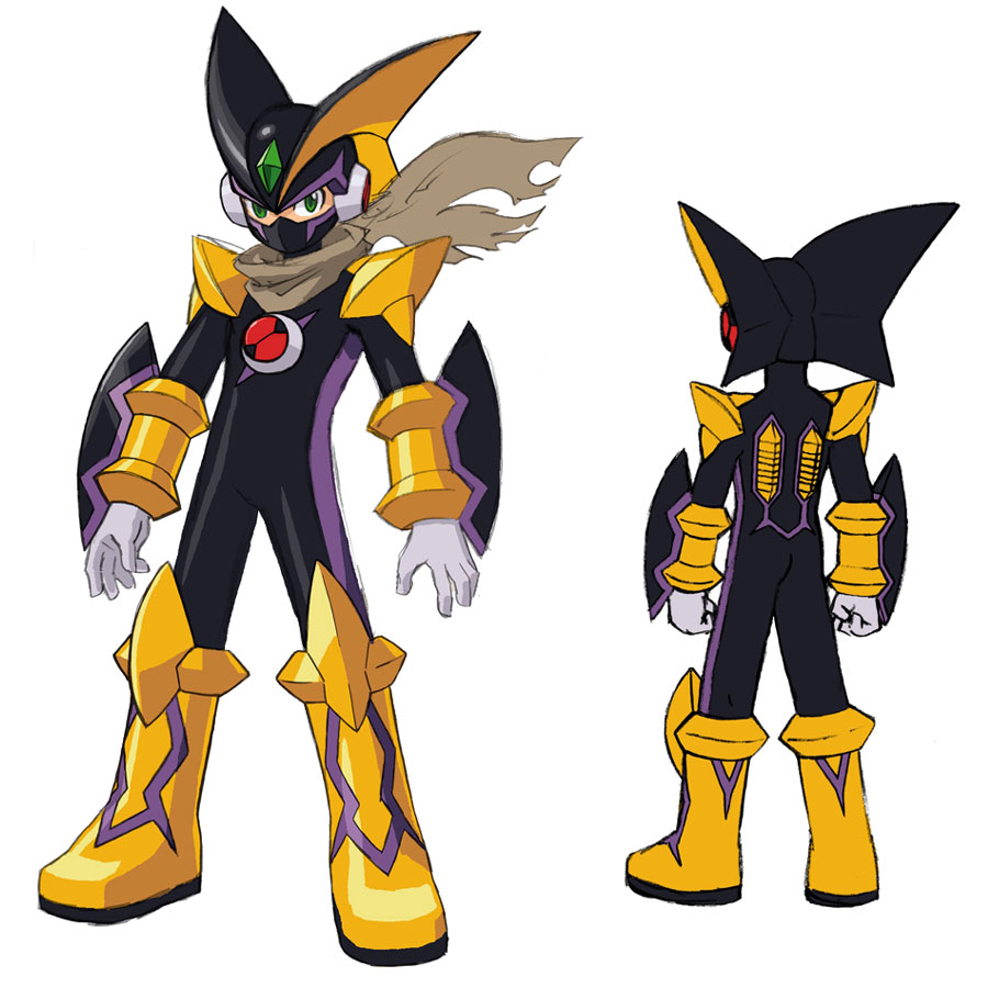 Bass.EXE Concept Art from Mega Man Battle Network 5