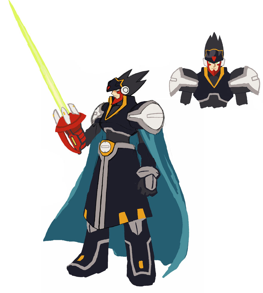 Colonel.EXE Concept Art from Mega Man Battle Network 5