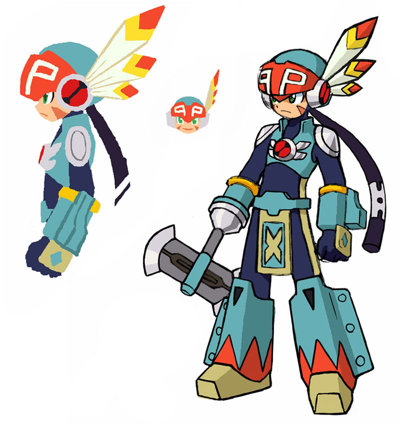 Tomahawk Soul Concept Art from Mega Man Battle Network 5