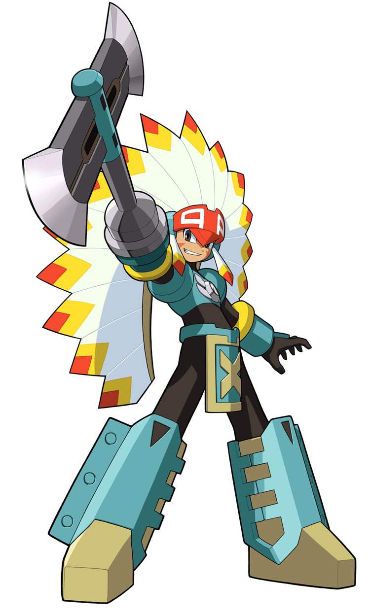 TomahawkMan.EXE Art from Mega Man Battle Network 5