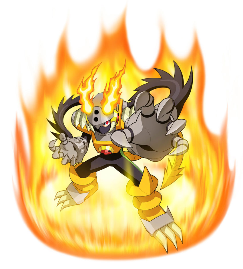 Heat Beast Art from Mega Man Battle Network 6