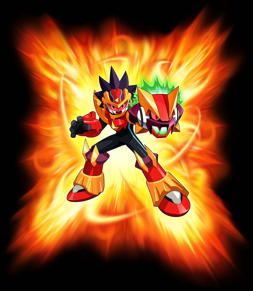 Fire Leo Art from Mega Man Star Force