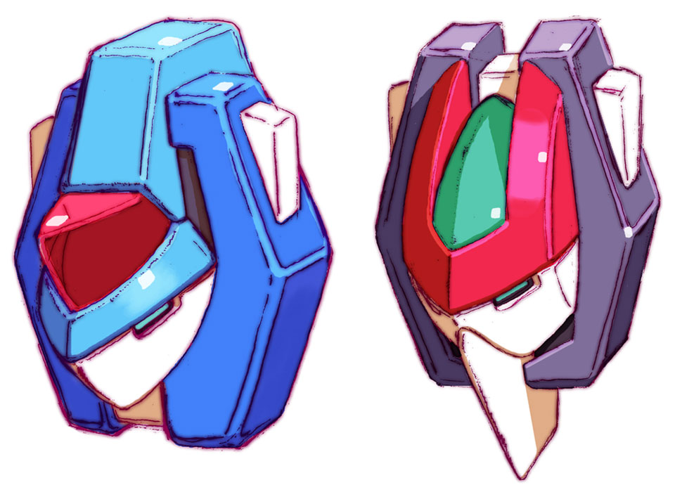 Biometal Model X & Z Art from Mega Man ZX Advent