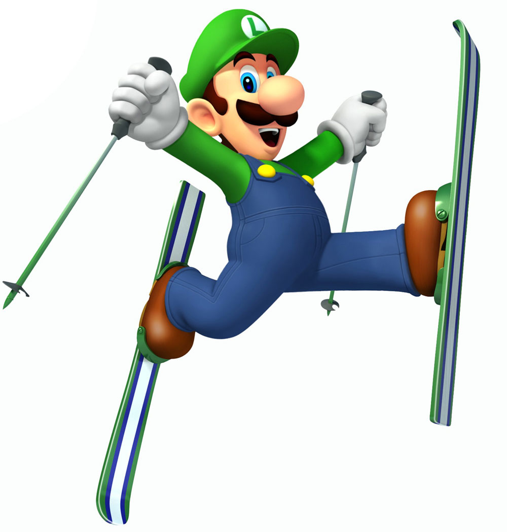 Luigi Art from Mario & Sonic at the Olympic Winter Games
