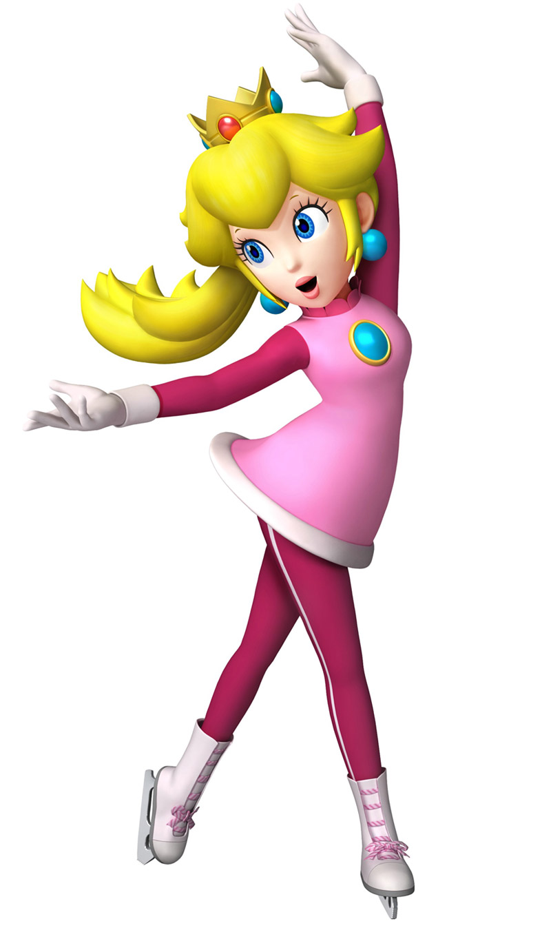 Peach Art from Mario & Sonic at the Olympic Winter Games
