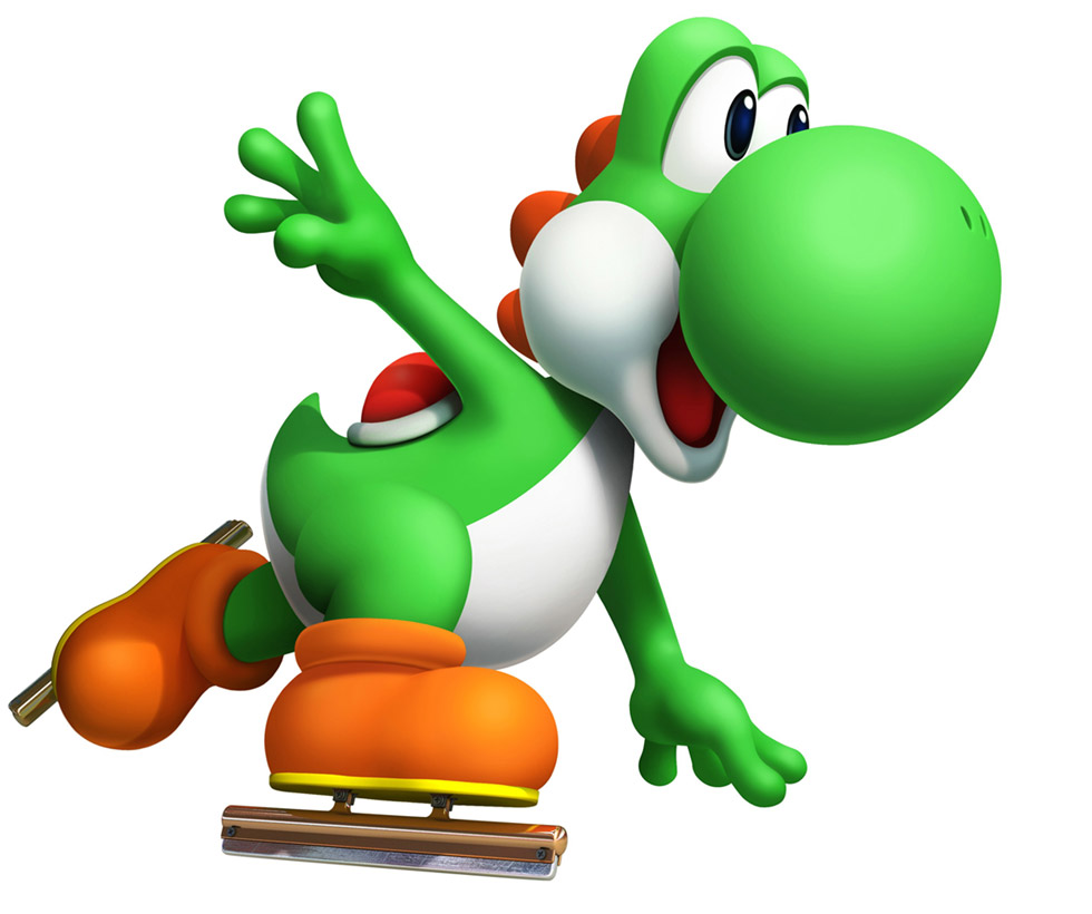 Yoshi Art from Mario & Sonic at the Olympic Winter Games