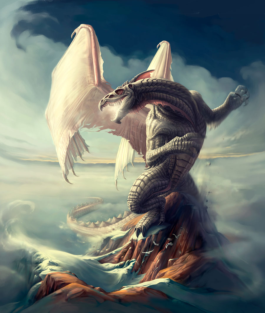 Silver Dragon Art from Neverwinter Nights