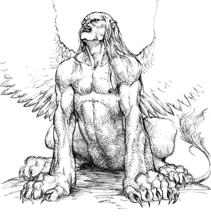 Androsphinx Art from Neverwinter Nights