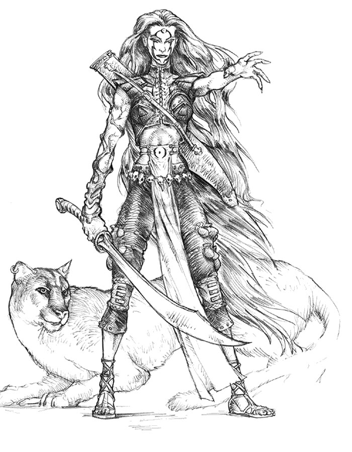Druid Female Art from Neverwinter Nights
