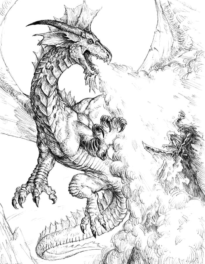 Silver Dragon Art from Neverwinter Nights