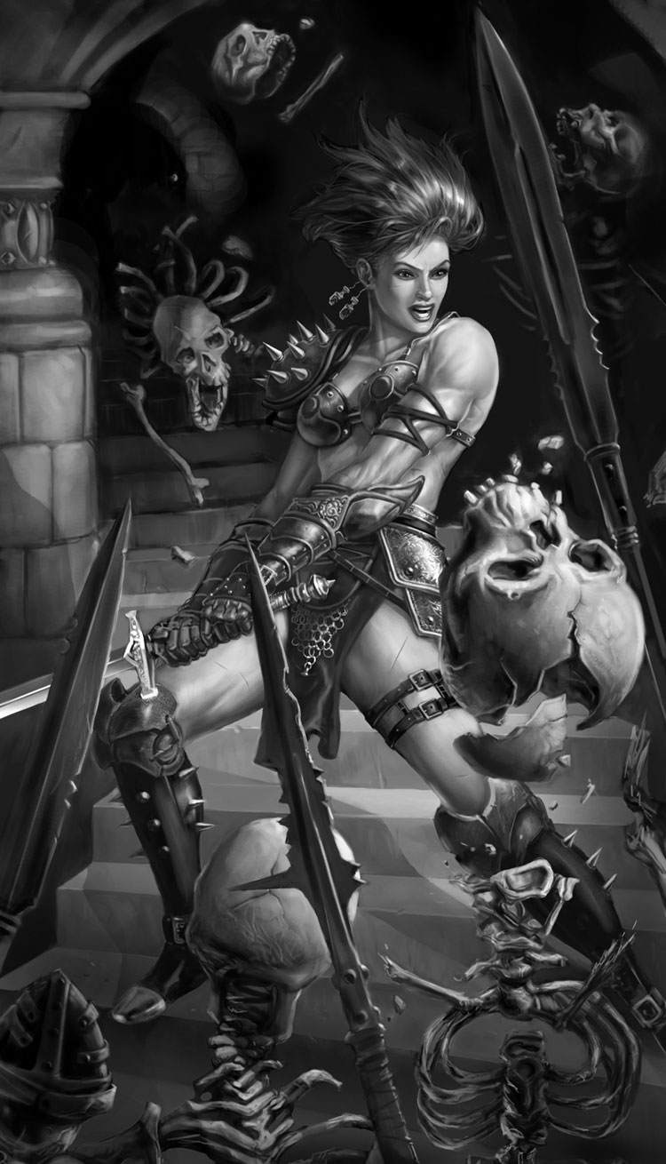 Warrior Female Art from Neverwinter Nights