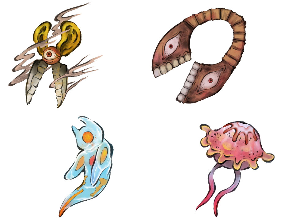 Enemy Concept Art from Okamiden